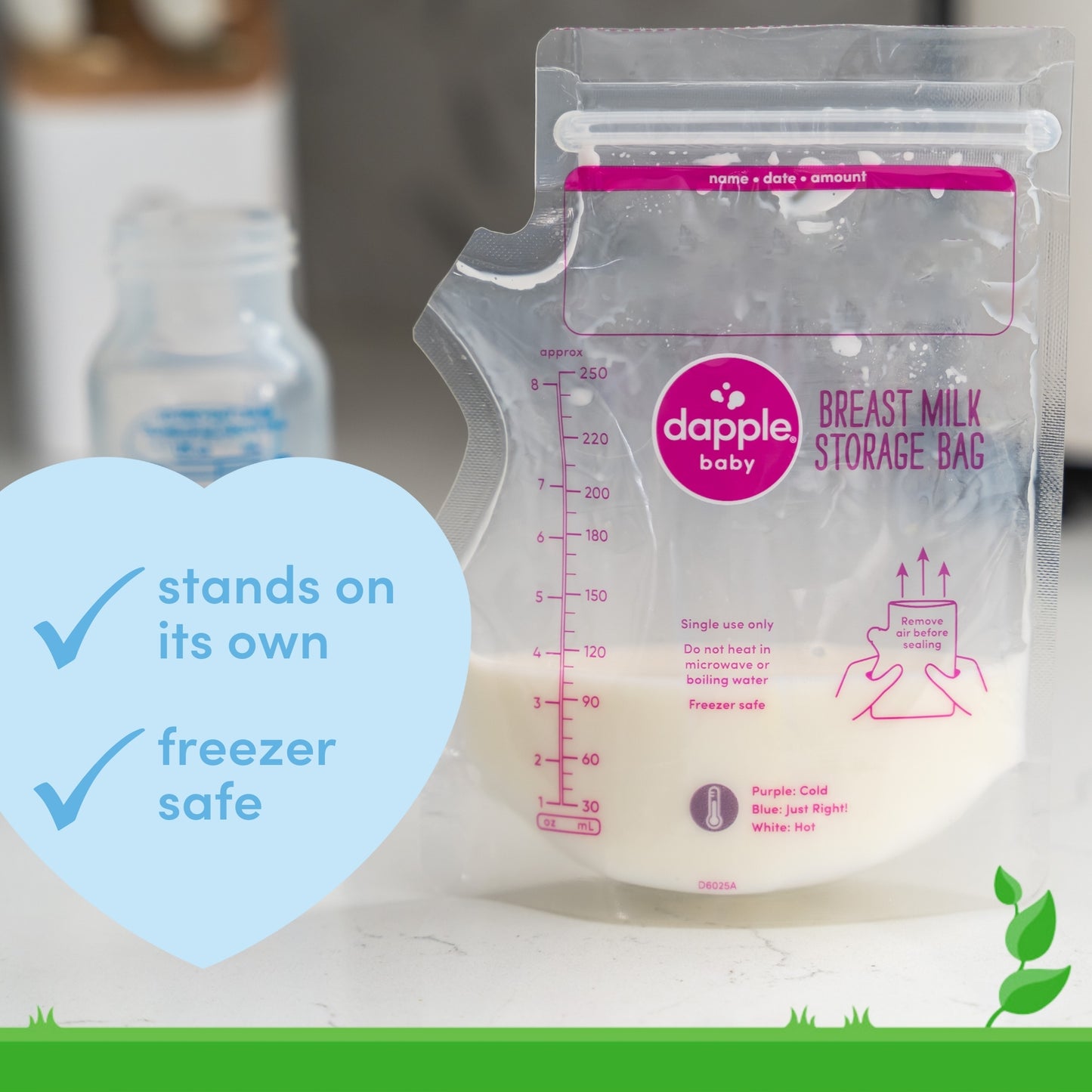 Dapple Baby Breast Milk Storage Easy Pour Bags, 50ct (Case of 8)