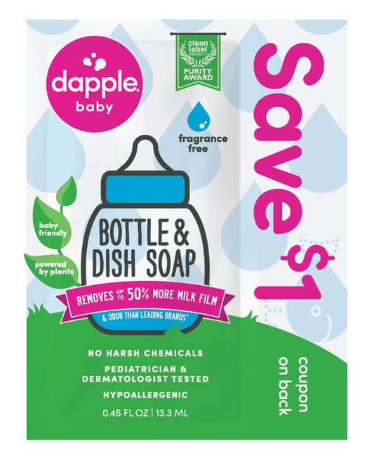Dapple Baby Bottle & Dish Soap .45oz w/ Coupon (Case of 350)